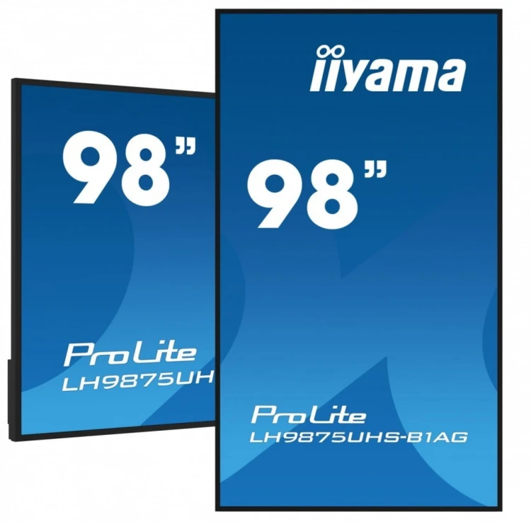 IIYAMA Monitor wielkoformatowy 97.5 cala ProLite LH9875UHS-B1AG 24/7,IPS,ANDROID.11,4K,OPS-PC-SLOT,  2x16W,DAISY.CHAIN,WiFi,500cd/m2