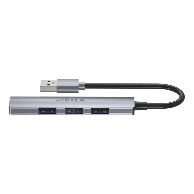 Unitek Hub USB-A; 3x USB-A 2.0; 1x USB-A 5 Gbps Aluminiowy