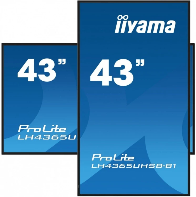 IIYAMA Monitor 43 cale LH4365UHSB-B1 24/7, IPS, ANDROID 11, 4K, 800cd, iiSignage2, SDM, 2x HDMI, DP, 2x USB,2x 10W, RJ45, WiFi, 4/32GB, PION/POZIOM, 4