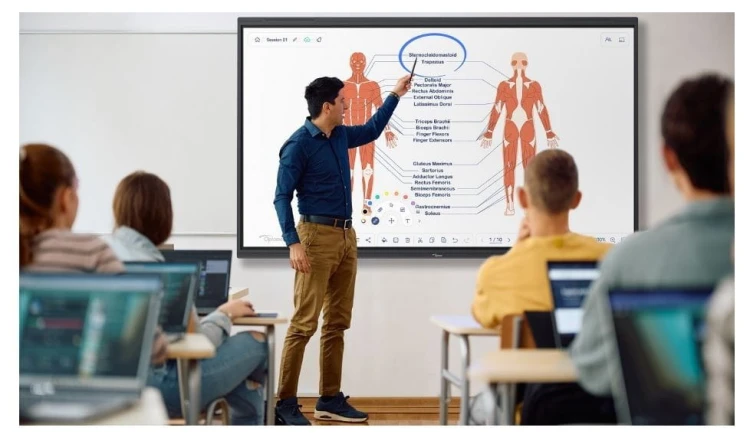 Optoma Optoma monitor interaktywny 65 cali 5653RK 8GB RAM / 64 GB ROM, 2x 18W speaker + 2x 8W subwoofer, 8 mikrofonów, 50-finger mutitouch, zero airga