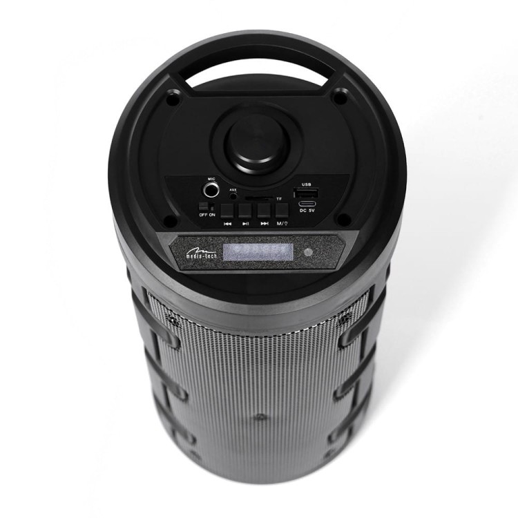 Media-Tech Głośnik PARTYBOX KEG BT MT3165 V2.0 Karaoke/Bluetooth 5.0+EDR/FM/MP3/MicroSD/USB/Equalizer/AUX/Jack 6.3/Pilot/Pasek/USB-C/LED/RMS 40W/PMPO