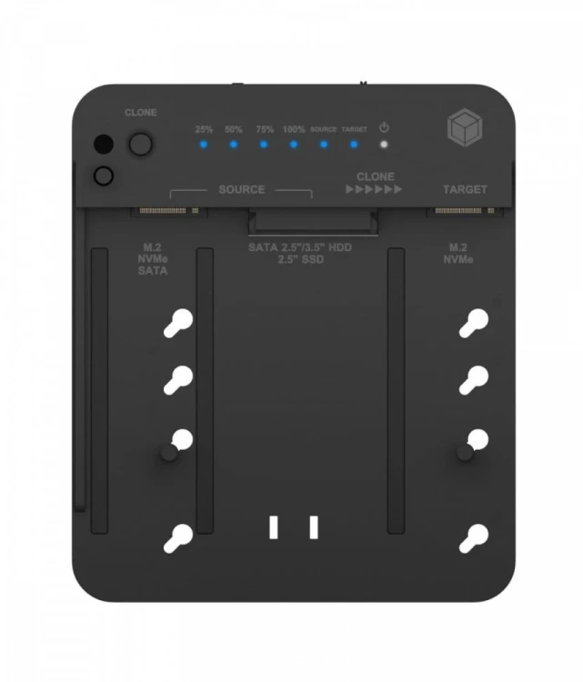 IcyBox Stacja klonująca i dokująca IB-2913MCL-C31  dla M.2 NVMe SSD i HDD