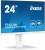 IIYAMA Monitor 24 cale XUB2497HSN-W2 IPS, USB-C Dock, HDMI, DP, 300cd, Pivot, HAS, biały /5y/