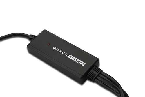 Digitus Konwerter/Adapter USB 2.0 do 4x RS232 (DB9) z kablem USB A M/Ż dł. 1,5m