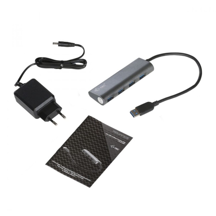 i-tec USB 3.0 Metal HUB Charging - 4 porty z zasilaczem/ładowaniem