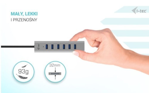 i-tec Hub USB-C Charging Metal HUB 7 Port