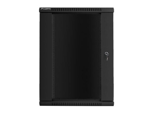 Lanberg Szafa instalacyjna wisząca 19'' 18U 600X600mm czarna (drzwi      szklane)