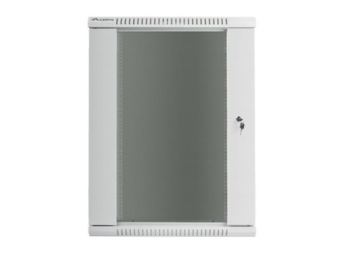 Lanberg Szafa instalacyjna wisząca 19 18U 600X600mm szara (drzwi szklane)