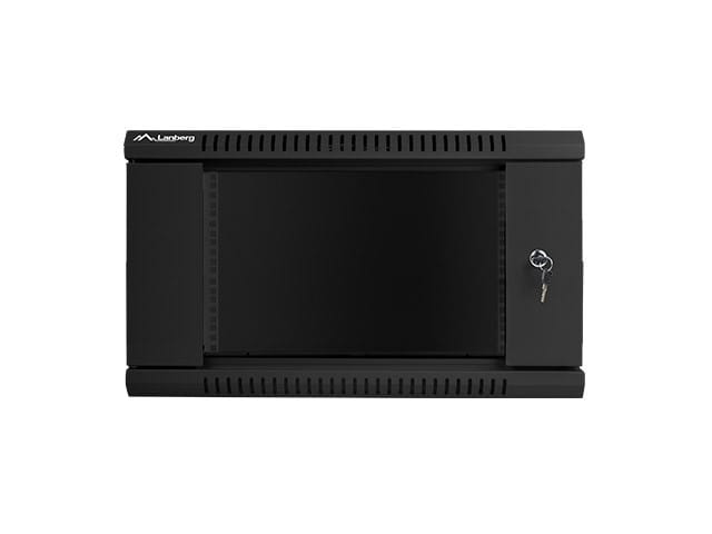 Lanberg Szafa instalacyjna wisząca 19'' 6U 600X450mm czarna (drzwi       szklane)