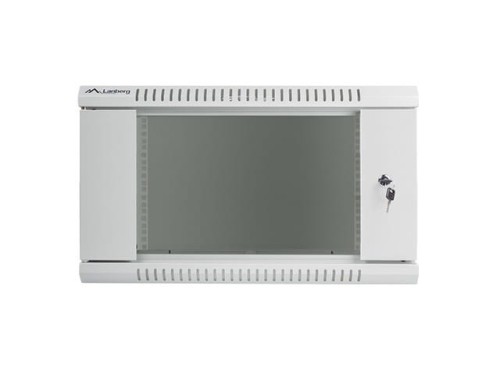 Lanberg Szafa instalacyjna wisząca 19'' 6U 600X450mm szara (drzwi        szklane)