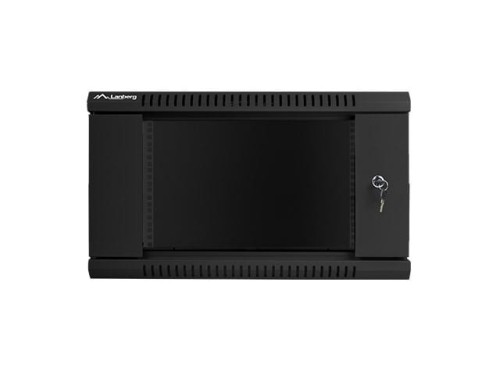 Lanberg Szafa instalacyjna wisząca 19'' 6U 600X600mm czarna (drzwi       szklane)