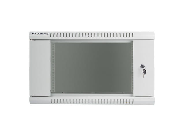 Lanberg Szafa instalacyjna wisząca 19'' 6U 600X600mm szara (drzwi        szklane)