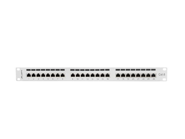 Lanberg Patch Panel 24 Port 1U Kat.6 szary ekranowany