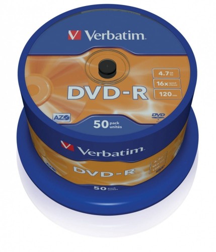 Verbatim DVD-R 16x 4.7GB 50P CB             43548