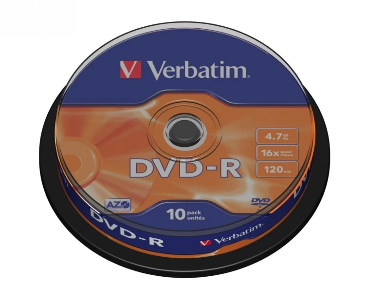 Verbatim DVD-R 16x 4.7GB 10P CB           43523