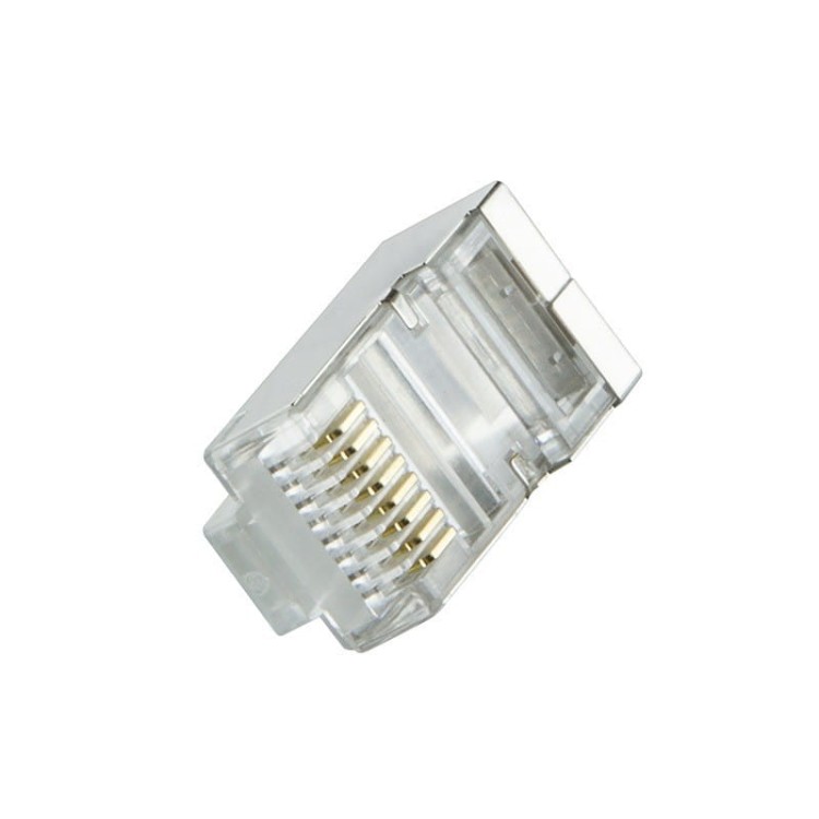 LogiLink Wtyki RJ45 CAT.6 100szt. ekranowane z osłoną, czarne