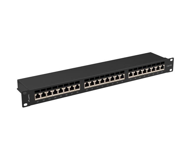 Lanberg Patchpanel 24 port 1U KAT6A EK. PPSA-1024-B Czarny