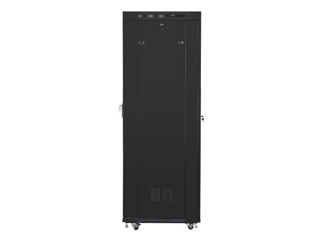 Lanberg Szafa instalacyjna rack stojąca 19 42U 600x800 czarna, drzwi perforowane lcd (flat pack)