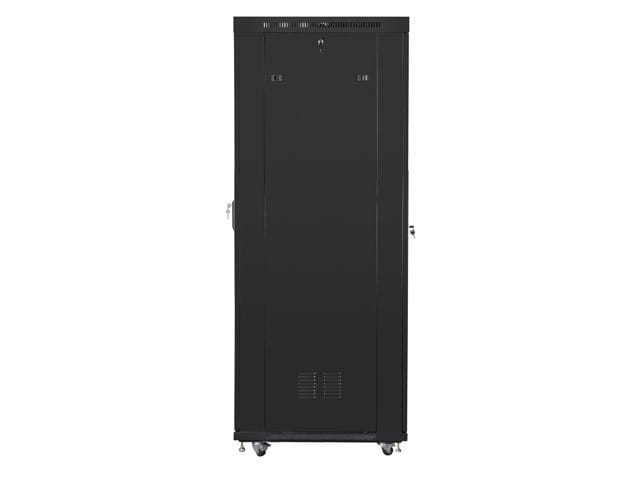 Lanberg Szafa instalacyjna rack stojąca 19 42U 600x1000 czarna, drzwi szklane lcd (flat pack)