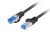 Lanberg Patchcord kat.6a S/FTP LSZH CCA 0.25m czarny fluke