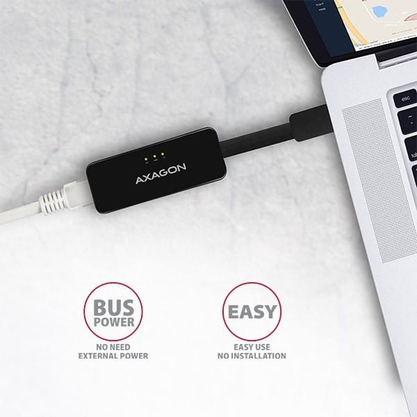 AXAGON ADE-XR Karta sieciowa Fast Ethernet adapter, USB2.0, instalacja automatyczna