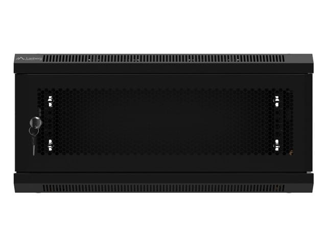 Lanberg Szafa wisząca 19 cali 4U 600x450 drzwi perforowane (flat pack) czarna