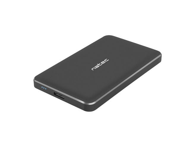 Natec Kieszeń zewnętrzna HDD/SSD Sata Oyster Pro 2,5cala USB 3.0 czarna  aluminium slim