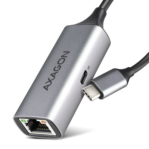 AXAGON ADE-TXPD Karta sieciowa Gigabit Ethernet adapter, USB-C 3.2 Gen 1, instalacja automatyczna, Asix AX8817, PD 100W