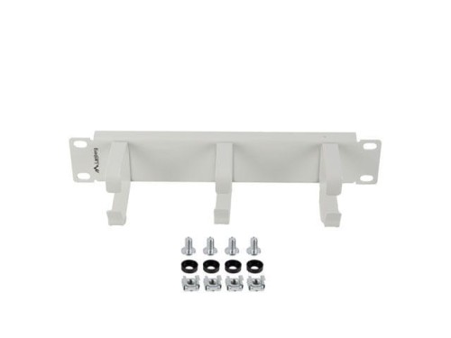 Lanberg Organizer kabli 10 cali z 3 metalowymi uchwytami TYP B szary