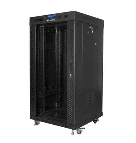 Lanberg Szafa stojąca rack 19 cali 22U 600X600mm czarna LCD