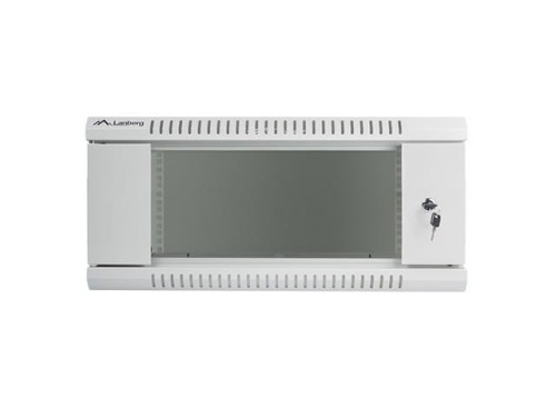 Lanberg Szafa instalacyjna wisząca 19'' 4U 600X600mm szara (drzwi        szklane)