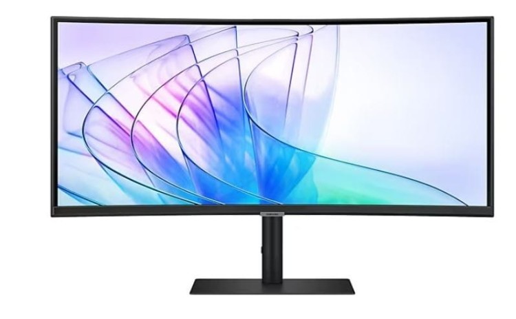 Samsung Monitor 34 cale ViewFinity S65VC VA 3440x1440 UWQHD 21:9 1xHDMI 1xDP 1xUSB-C (90W) 2xUSB 3.0 LAN (RJ45) 5ms HAS Webcam głośniki zakrzywiony 3Y