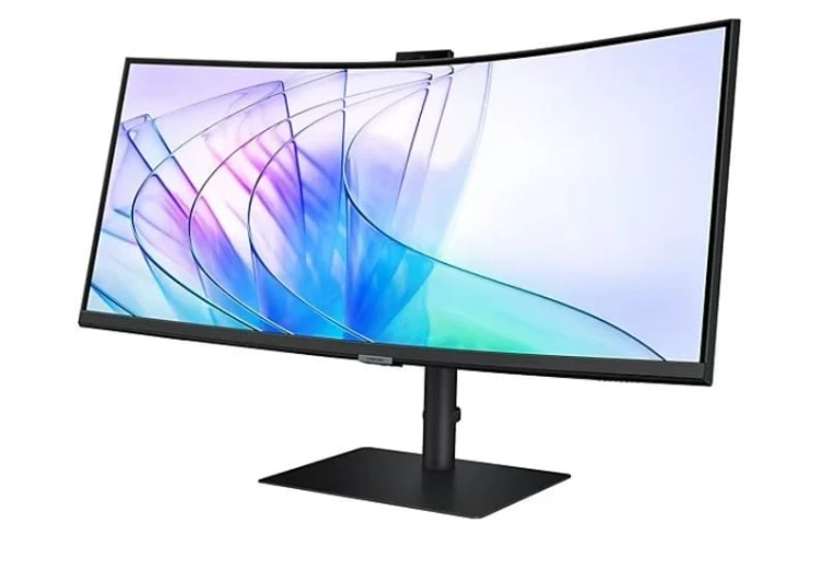 Samsung Monitor 34 cale ViewFinity S65VC VA 3440x1440 UWQHD 21:9 1xHDMI 1xDP 1xUSB-C (90W) 2xUSB 3.0 LAN (RJ45) 5ms HAS Webcam głośniki zakrzywiony 3Y