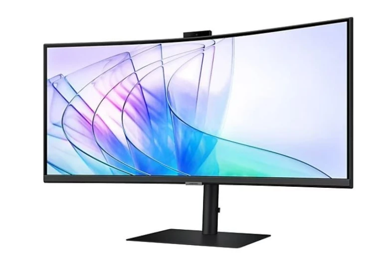 Samsung Monitor 34 cale ViewFinity S65VC VA 3440x1440 UWQHD 21:9 1xHDMI 1xDP 1xUSB-C (90W) 2xUSB 3.0 LAN (RJ45) 5ms HAS Webcam głośniki zakrzywiony 3Y
