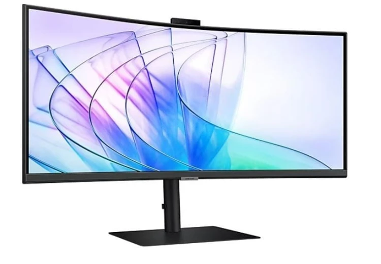 Samsung Monitor 34 cale ViewFinity S65VC VA 3440x1440 UWQHD 21:9 1xHDMI 1xDP 1xUSB-C (90W) 2xUSB 3.0 LAN (RJ45) 5ms HAS Webcam głośniki zakrzywiony 3Y