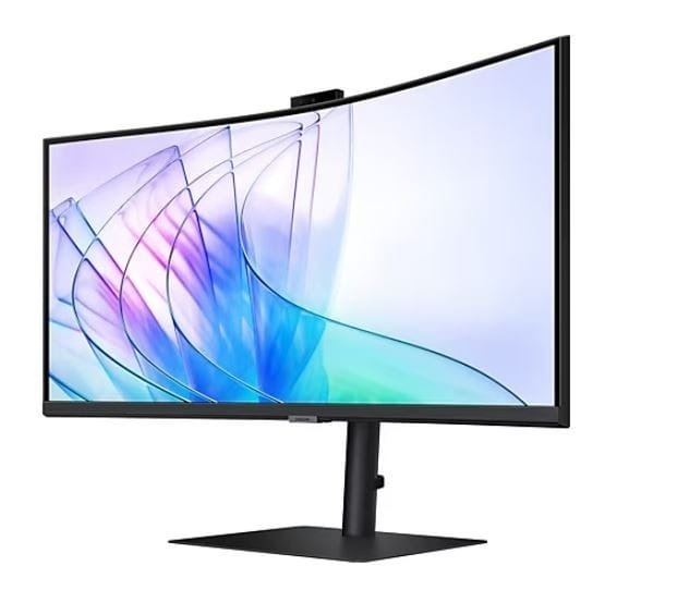 Samsung Monitor 34 cale ViewFinity S65VC VA 3440x1440 UWQHD 21:9 1xHDMI 1xDP 1xUSB-C (90W) 2xUSB 3.0 LAN (RJ45) 5ms HAS Webcam głośniki zakrzywiony 3Y