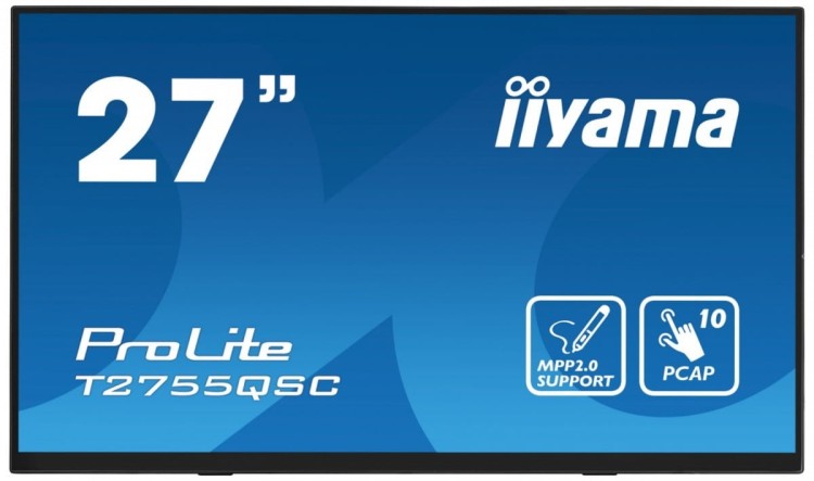 IIYAMA Monitor 27 cali T2755QSC-B1 Dotyk, USB, HDMI, IPS, QHD