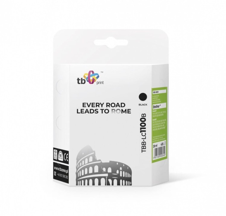 TB Print Tusz do Brother LC980/1100 TBB-LC1100B BK 100% nowy