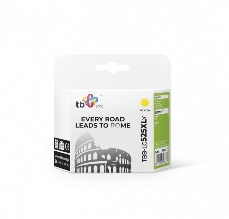 TB Print Tusz do Brother LC529/539  TBB-LC525XLY żółty