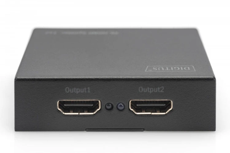 Digitus Rozdzielacz/Splitter HDMI 2-portowy, 4K 30Hz UHD 3D, HDCP 1.3, audio