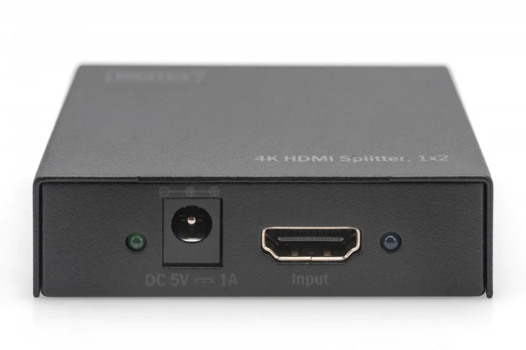 Digitus Rozdzielacz/Splitter HDMI 2-portowy, 4K 30Hz UHD 3D, HDCP 1.3, audio