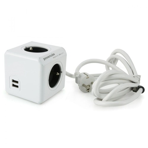 Allocacoc Listwa zasilająca PowerCube Extended USB 1,5m 2402GY/FREUPC Szara