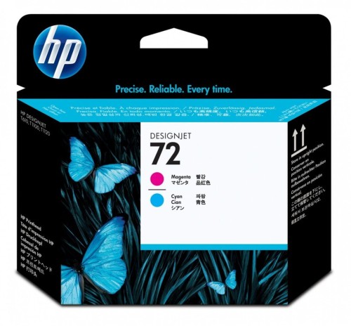 HP Inc. Głowica nr 72 Purpurowy (Magenta) &amp; Błękitny (Cyjan) C9383A