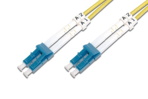 Digitus Patchcord FO SM 09/125 OS2 LC-LC duplex 1m Żółty