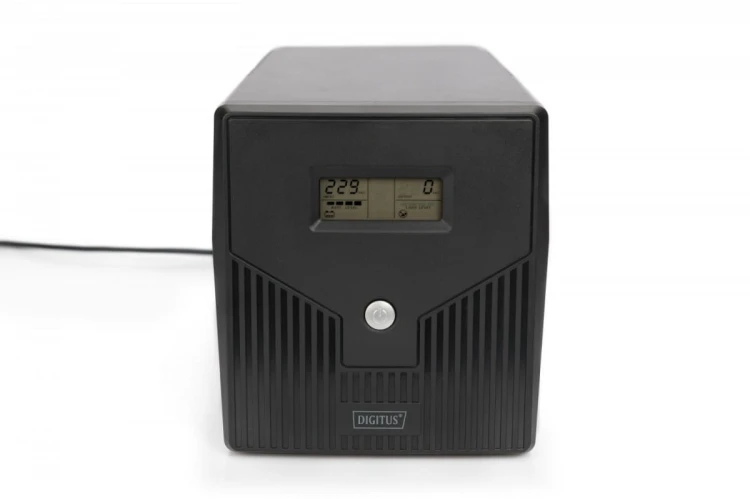 Digitus Zasilacz awaryjny UPS Line-Ineractive LCD, 1500VA/900W, 2x12V/9Ah, AVR, 4xSCHUKO, USB, RS232, RJ45