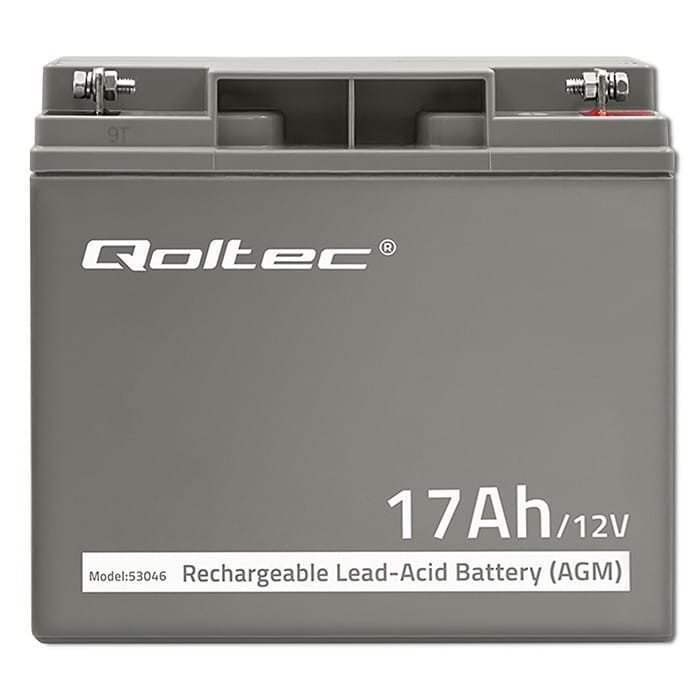 Qoltec Akumulator AGM 12V | 17Ah | max. 255A