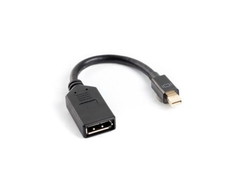 Lanberg Adapter mini Displayport (M) -> DisplayPort (F) na kablu 10cm    czarny