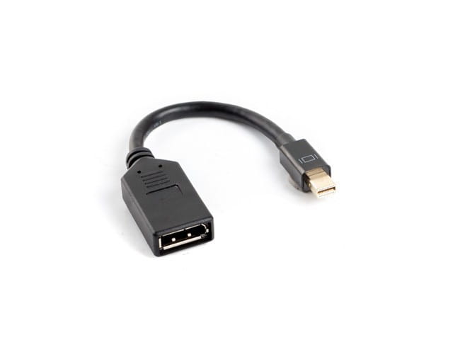 Lanberg Adapter mini Displayport (M) -> DisplayPort (F) na kablu 10cm    czarny