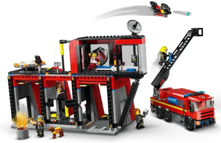 LEGO Klocki City 60414 Remiza strażacka z wozem strażackim