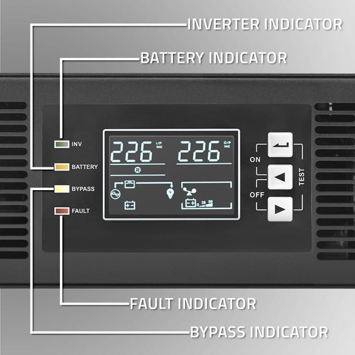 Qoltec Zasilacz awaryjny UPS do RACK | 2kVA | 2000W | Power Factor 1.0| LCD | On-line